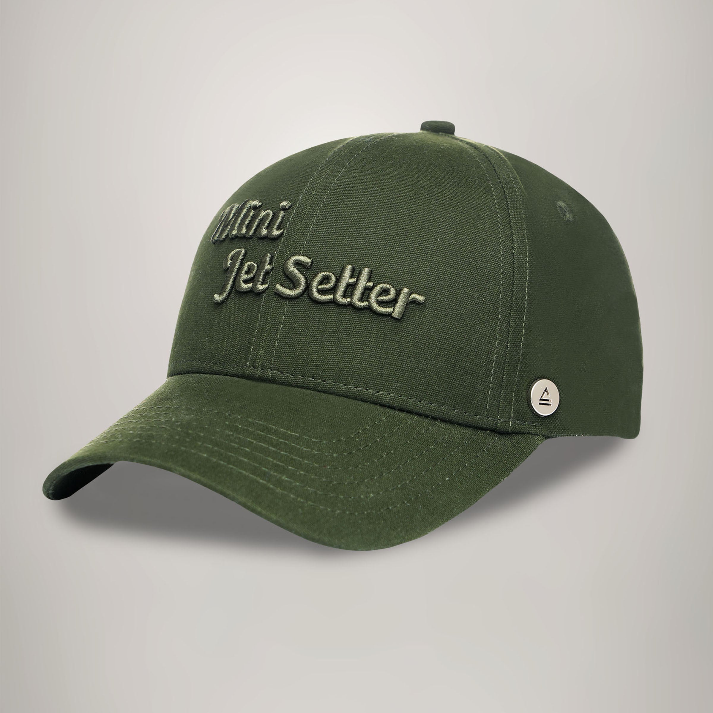 Mini Jet Setter Forest Green Cotton Cap