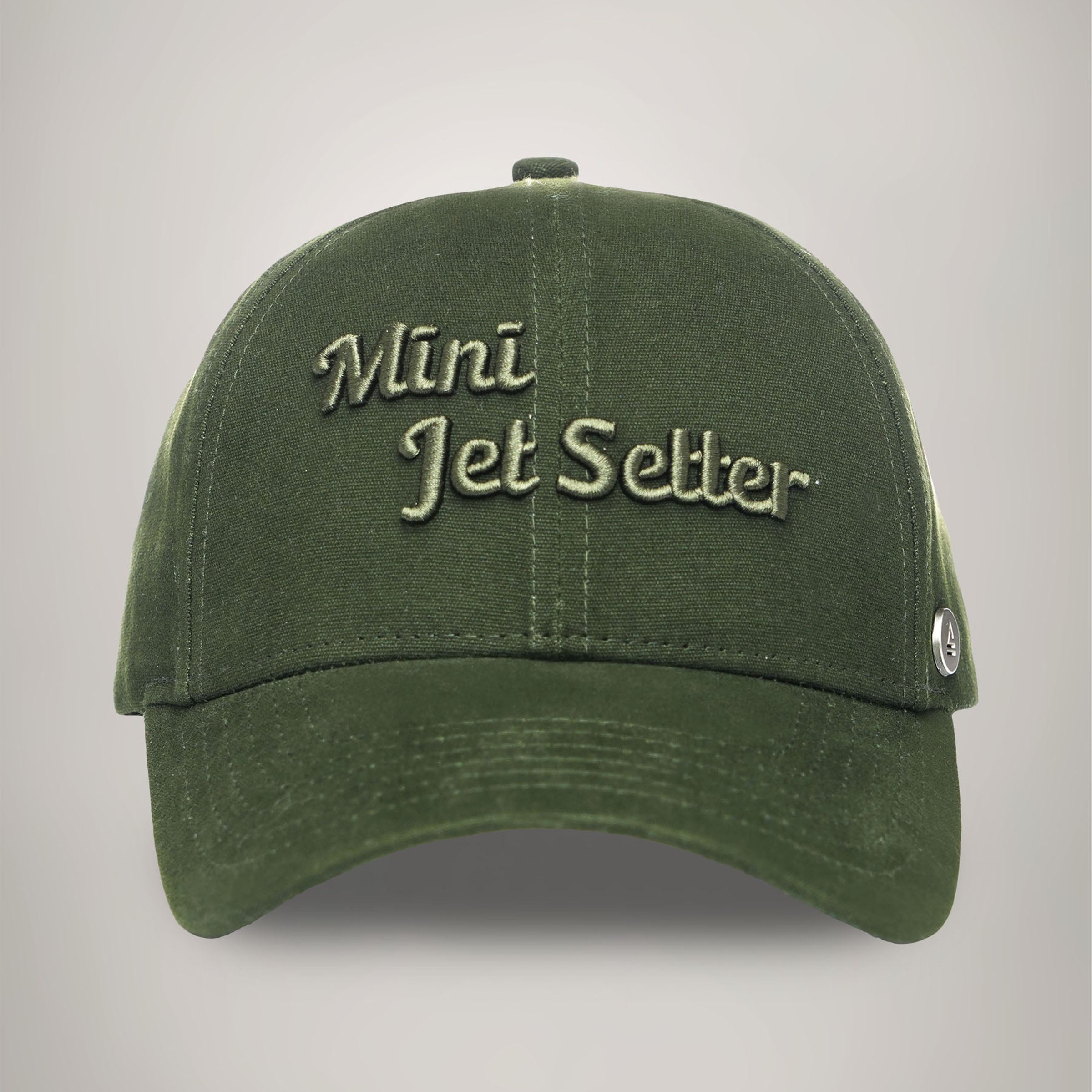 Mini Jet Setter Forest Green Cotton Cap