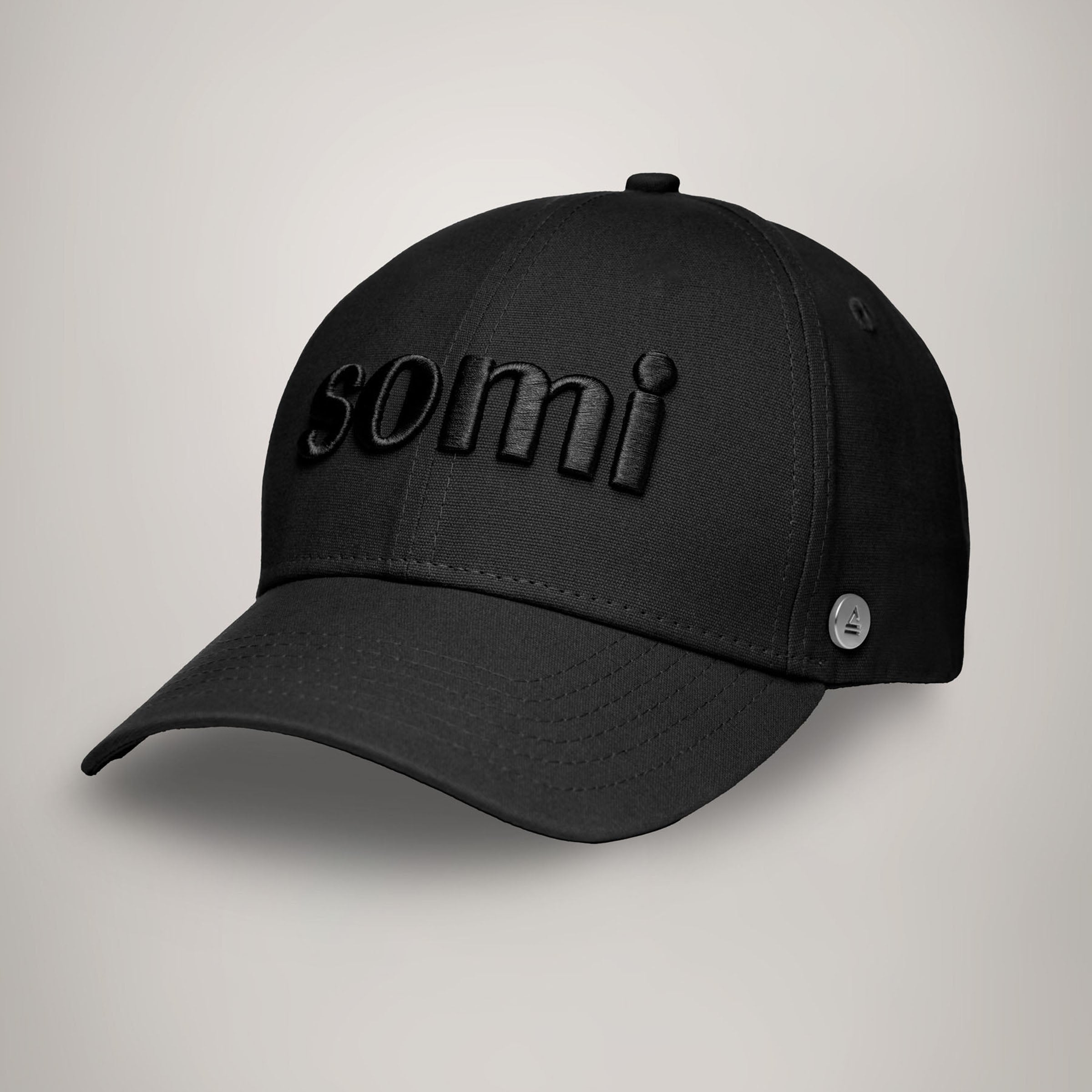 The Icon Black Cotton Cap