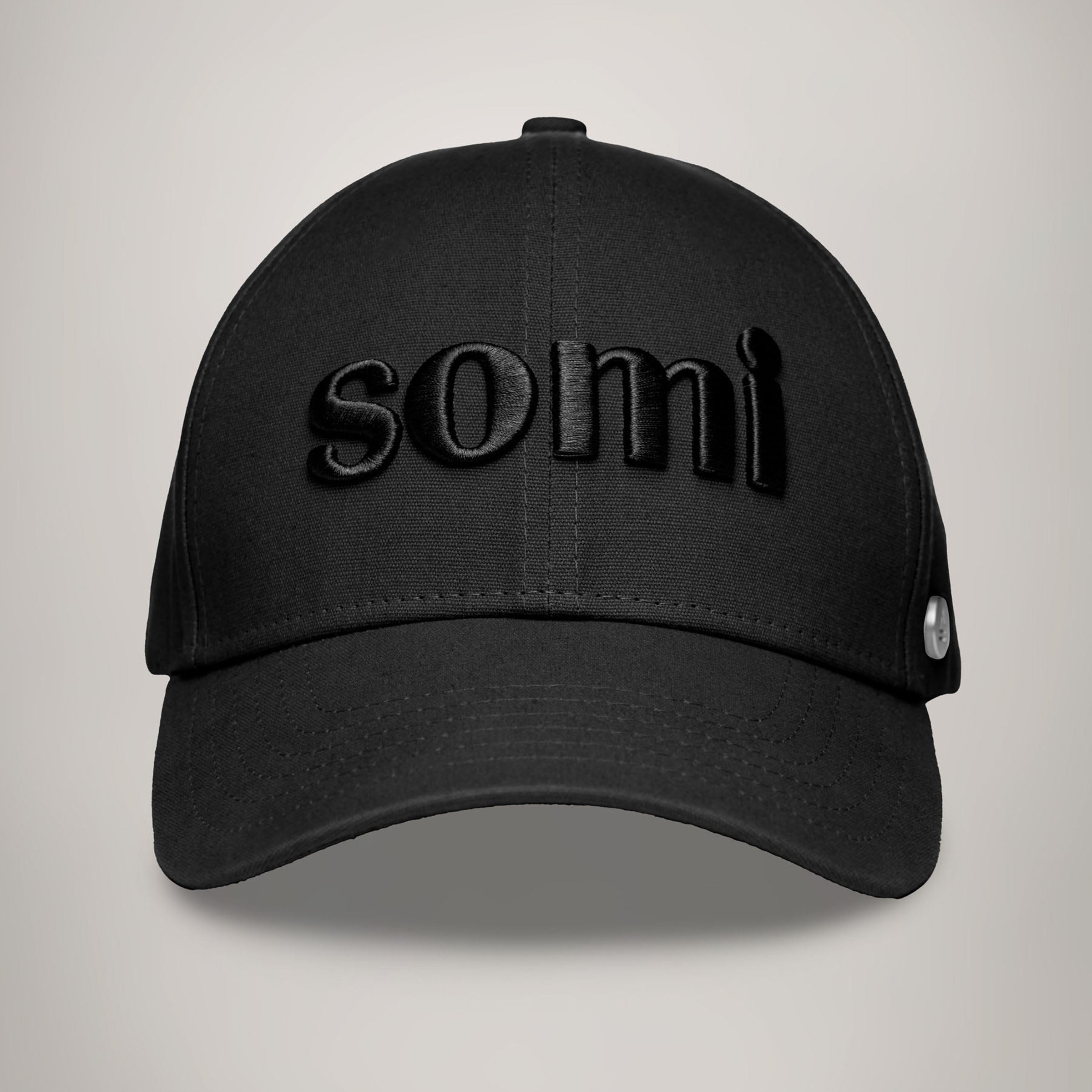 The Icon Black Cotton Cap