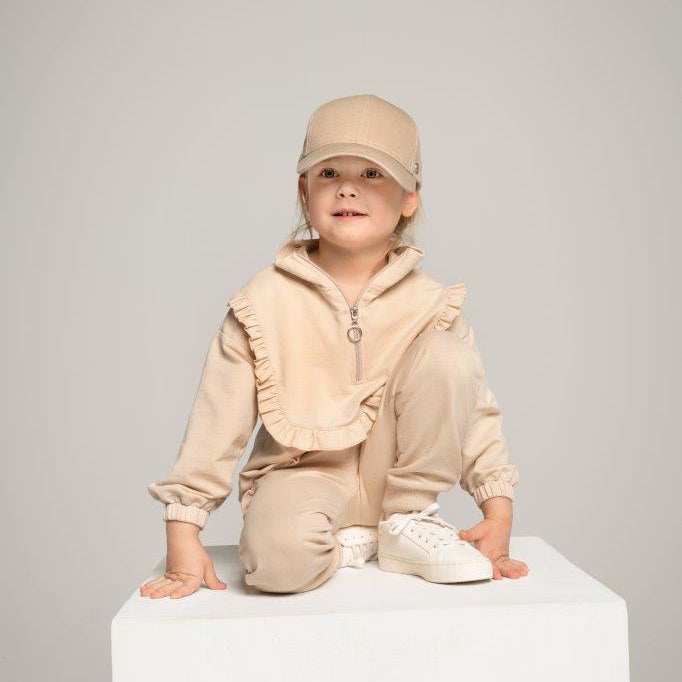 Minimalist Beige Cotton Cap