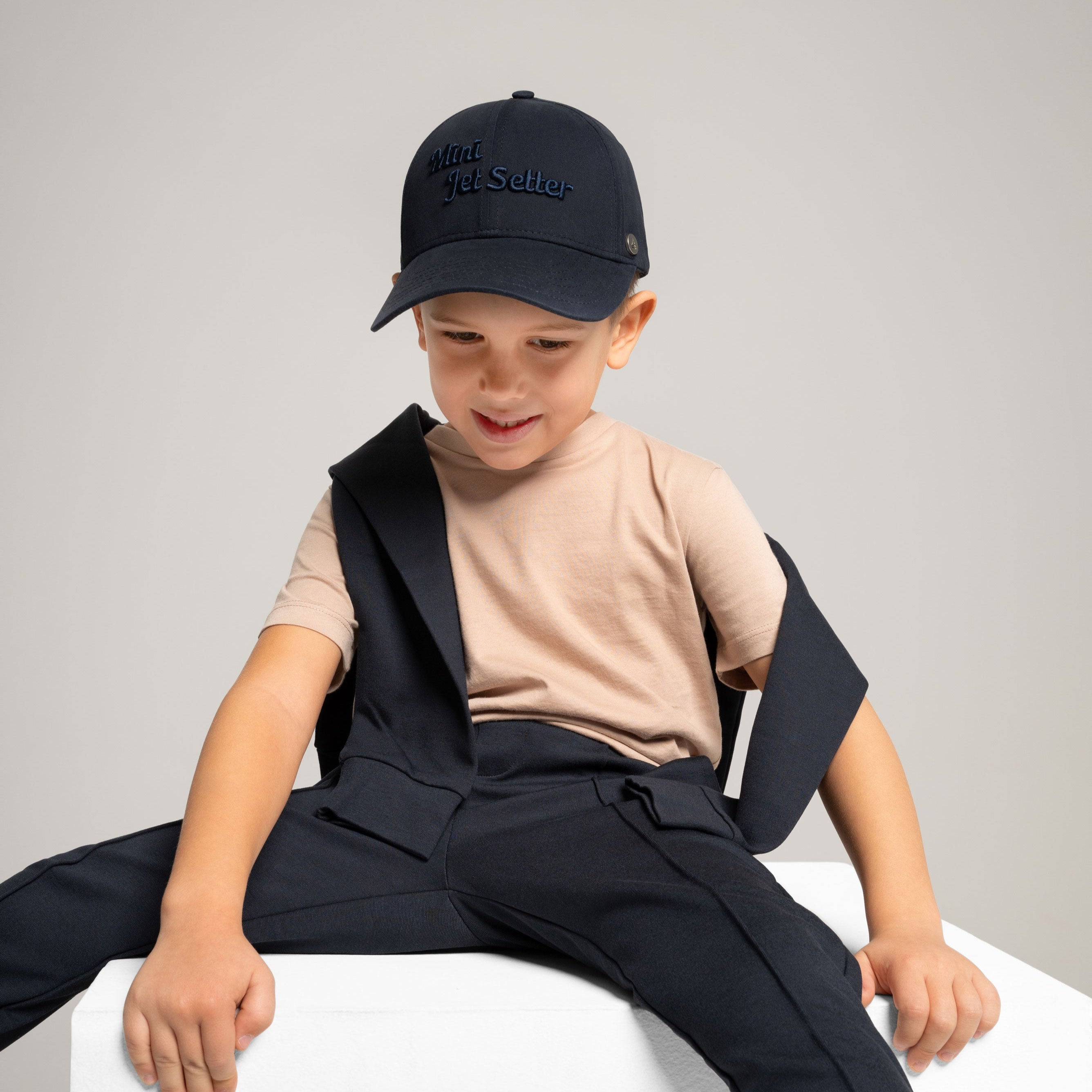 Mini Jet Setter Navy Cotton Cap